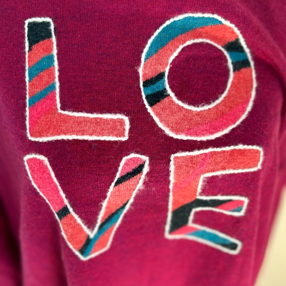 Sundance Magenta Sweater with 'LOVE' Design